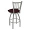 Holland Bar Stool Co 25" Swivel Counter Stool, Nickel Finish, Canter Bordeaux Seat 81025AN005 - alternate 4